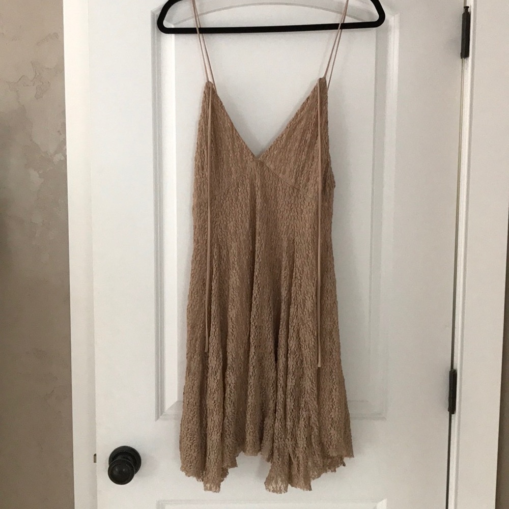 Tan colored flowing Urban Outfitters Dress
